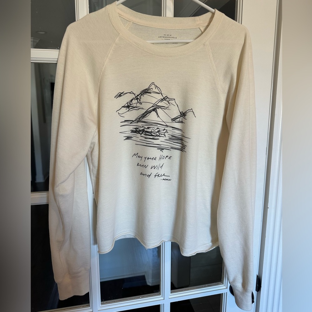 Anthropologie Morgan Harper Nichols Sweater Hope Wild Free